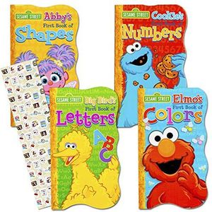 Sesame Street First Board Books - Set van vier (ABC's, 123s, kleuren, vormen) door Sesame Street