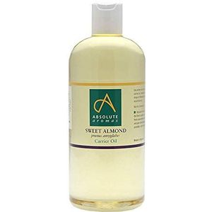 Absolute Aromas Zoete Amandel Olie 500 ml - Almond Oil - Puur, Natuurlijk, Koud Geperst, Dierproefvrij, Vegan, zonder GMO's - Massage Basis Olie en Moisturiser voor Haar, Huid, Gezicht en Nagels