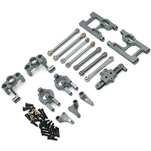 Metalen Upgrade Kit for WLtoys 1/12 124006 12423 12427 12428 RC Auto Onderdelen(Dark Grey)