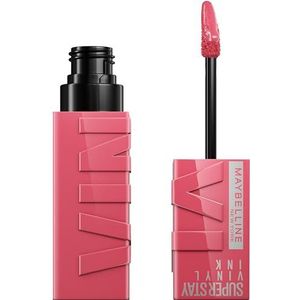Maybelline New York SuperStay Vinyl Ink Longwear Liquid Lipstick - 145 Rogue - vloeibare lippenstift - voor een schitterende glans en intense kleur - blijft tot wel 16 uur zitten - geeft niet af -