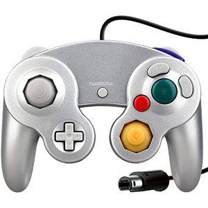 OSTENT Bedrade Shock Game Controller voor Nintendo GameCube NGC Wii Video Game Kleur Zilver