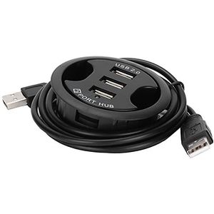 USB2.0 HUB, ronde vorm Geen externe voeding 3 poorten Stabiele prestaties Desktop Docking Station voor pc-laptop
