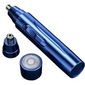 Elektrische Neus Haar Trimmer Draagbare Handheld Wasbare Batterij Operated Remover Rvs Hoofd Tondeuse Blauw 2 Stks Hoofd