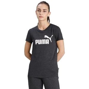 PUMA T-shirt dames Ess Logo Tee , Donkergrijs - Dark Grey Heather , XL