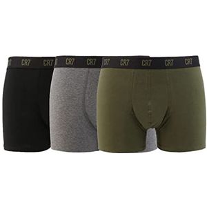 CR7 Underwear Basic Trunk Boxershort, verpakking van 3 stuks, Meerkleurig, XL