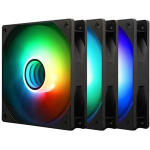 Thermalright TL-C12B-S V3 120 mm ARGB CPU-ventilator, met 1500 tpm snelheid, computerbehuizingsventilator, stille 4-polige PWM-pc-ventilator, met ARGB-spiegellichteffect (3 ventilatoren)