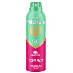 Mitchum Women's Triple Odor Defense 48HR Protection Aerosol Deodorant & Antitranspirant, Bloemfris, 200 ml