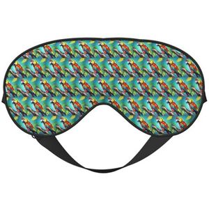 Papegaaien op boom afdrukken all-Occasion Sleep Eye Mask met dubbele zijden verstelbare riem perfect voor diensten en reizen