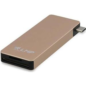 LMP USB-C Basic Hub 6 Port, 3x USB 3.0 (1x 1.5A Output), W126585045 (USB 3.0 (1x 1.5A Output), SD/microSD, USB-C (PD), Alu, gold *New)