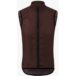 YGLEEULI Fietsjack Heren Heren Mouwloos Rijden Winddicht Waterdichte Regenjas Bike Mesh Shirt Fiets Vest (Bruin, XL)