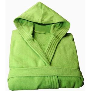 LASAHOME COOL badjas met velours en capuchon (L, lichtgroen)