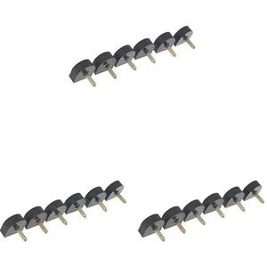 3 Set 3 Pairs Hoge Hak Tips Kranen Schoen Reparatie Vervanging Deuvels Stiletto Pads 8mm, Zwart