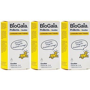 BioGaia Protectis® Probiotische druppels, balans van de darmflora, voedingssupplement op basis van probiotica voor baby's en zuigelingen, bevat L. Reuteri®, fles van 5 ml, 3 stuks
