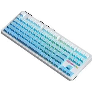 QPSJXN Trimode Mechanisch Toetsenbord F87 Pro 87-Key Mechanisch Bedraad Bluetooth Hotswap RGB PBT Gepersonaliseerd Gaming Toetsenbord met 8000mAh (F87 Pro Blue 8000mAh)