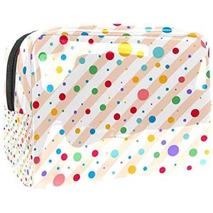 Waterdichte cosmetische tassen, groene stippen reizen cosmetische tassen, multifunctionele draagbare make-up tassen, reizen cosmetische tas organizer voor vrouwen, MultiColor 09,