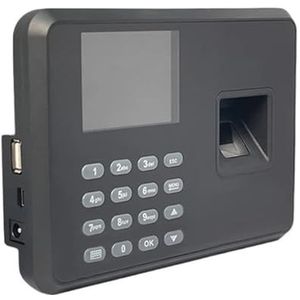 Inklokken Machine 2,4"" Muti-taal Vingerafdruk Aanwezigheid Biometrische Machinesysteem Medewerker Toetsenbord Elektrische Prikklok Recorder USB-gegevens Beheren