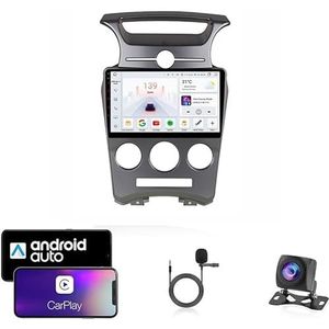 9 Inch Autoradio Compatibel voor Kia Carens 2007-2011 met GPS Navigatie CarPlay Android Auto Acht-Core 4G Bluetooth WiFi MirrorLink Stuurwiel Afstandsbediening(T2 4 Core Wifi 2G+32G)