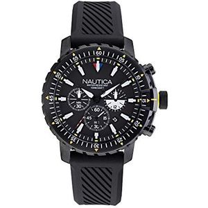 Nautica Casual Horloge NAPICS009, Zwart, riem