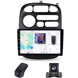 Draadloze Carplay Android 14 Autoradio 2 Din 10 inch autoradio geldt voor JAC Refine M1 2012-2015 Hyundai H1 A1 1997-2007 met Android Auto WIFI 10 inch met FM/Achteruitrijcamera(X2)