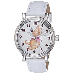 Disney Volwassen Vintage Analoge Quartz Horloge, Wit, Winnie