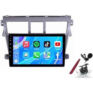 Android 14 Autoradio Sat Navi voor T-oyota Vios (2007-2013) 9 Inch Touchscreen Multimedia Speler met Draadloze Carplay GPS Navigatie FM RDS Bluetooth 5G-WiFi SWC DSP,M120s