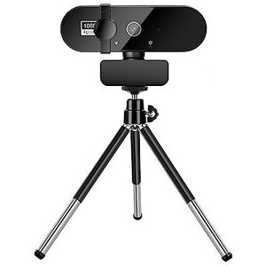 Web Camera, Webcam 4K 1080P Mini Camera 2K Full HD Webcam Met Microfoon 15-30fps USB Web Cam for PC Laptop Video Schieten Camera (Color : 1080P With Tripod, Size : 1)