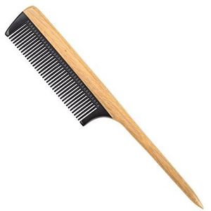 LWBTOSEE Houten Houten Fijne Tand Staart Kam, 100% Natuurlijke Groene Sandelhout Antistatische Ontklitten Hoorn, Voor Dik, Krullend En Golvend Haar (C)