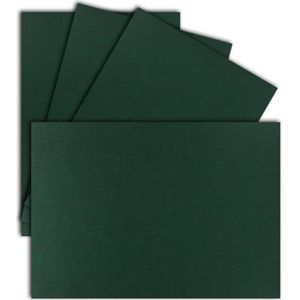 400 enkele kaarten, DIN A6, 10,5 x 14,8 cm, 240 g/m², dennengroen, gekleurd karton, papier, knutselkarton, knutselkaarten, blanco ansichtkaarten