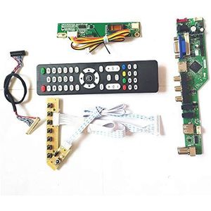 Voor LP154WX2-TL01/TLC1 Remote+Inverter+toetsenbord T.V53 controller board VGA HDMI AV USB RF lcd scherm panel 1CCFL 30Pin LVDS Kit (LP154WX2-TL01)