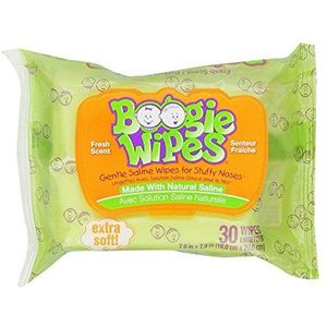 Boogie Wipes Gentle Saline Wipes For Stuffy Noses Grape – 30 Wipes by Boogie Wipes