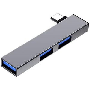 GMBYLBY 90 Graden Draagbare USB C Hubs 4 Port USB Uitbreiding Snelle Data Hubs Met 2 USB2.0 1 USB3.0 Voor PC Laptop