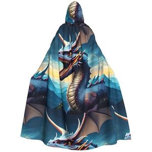 Roaring Dragon Unisex Oversized Hoed Cape Voor Halloween Kostuum Party Rollenspel