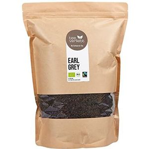FRUTEG Organische zwarte thee Earl Grey 1000 g | Black Earl Grey Tea los | Klassieke Engelse ontbijtthee met Bergamott Oil | Fairtrade Standard | Black Tea Bio lots 1 kg