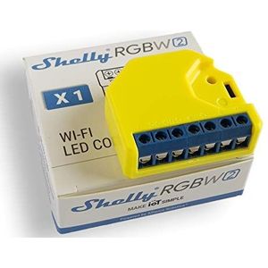 Shelly RGBW2 Wireless Relais, LED-strip, 12-24 Volt Amazon Alexa en Google Home, 1 stuk