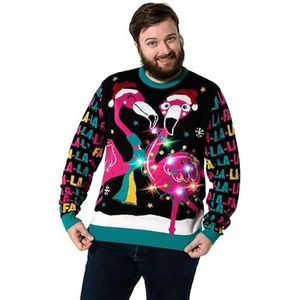 OFF THE RACK Kersttrui voor heren, uniseks, met ledverlichting, grappige Kerstman, Rudolf, lama, rendier, kerstboom, damestruien, L
