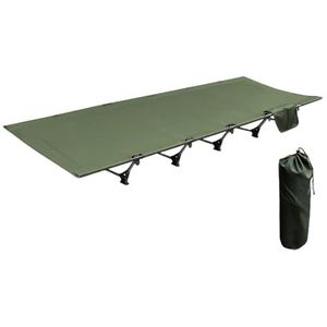 mufojyez Lichtgewicht campingbedje van aluminiumlegering, campingbedjes, opvouwbaar voor volwassenen, draagbare draagtas, ondersteunt 150 kg, draagbaar campingbed voor volwassenen, voor kamperen,