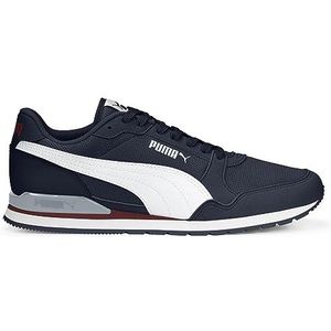 PUMA Heren St Runner V3 Mesh Sneaker, Platina Grijs Puma Wit Parijse Nacht, 42 EU