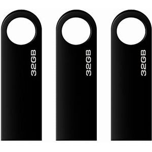 USB-stick, 32 gb, 3 stuks, draagbaar, met haak, USB-flashdrive, voor laptop/pc/auto enz.