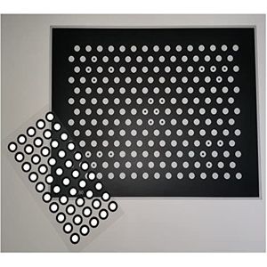 3D-scandoelen 3D Scanner Marker Point 3D Marker Point Mat Hoge Scanning Reflecterende Marker Point 3D Zwarte Kleine Ronde Sticker voor 3D-scannen(Outer5inner3(10000))