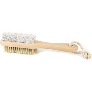 1Pc Eelt Maïs Voet Bestand Remover Puimsteen Borstel Voet Scrubber Exfoliator Dubbelzijdig Met Puimsteen En Varkenshaar Borstel Hiel Schraper Pedicure Bestand Verwijdert Dode Huid Voor Mannen Vrouwen