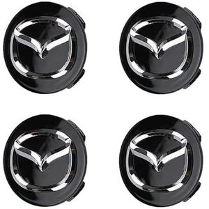 4 stuks Car Center Hub Caps voor Mazda CX-3 2018-2023 56mm Car Center Hub Caps Wieldoppen Stickers Vervanging, B
