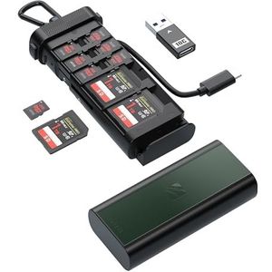 Freewell USB 3.2 Duo Reader Ultimate SD en Micro SD Card Reader & Houder voor Professionele Fotografen en Videografen
