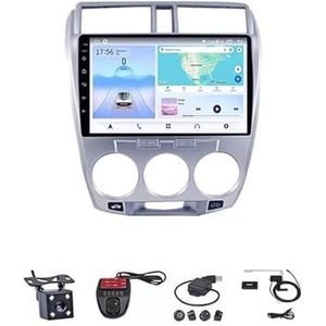 9 Inch Autoradio Voor Honda City 2008-2014 Carplay Android Navigatie GPS Bluetooth Multimedia Speler Smart Automotive Systeem(4G+WIFI 8G+128G B)