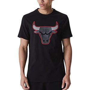 New Era Chicago Bulls Black NBA Outline Logo T- Shirt - M
