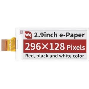 Waveshare 2.9Inch E-Paper Raw Display Panel(B),296x128 Resolution 3.3v E-Ink Electronic Paper Screen Without PCB,Red Black White Three-Color Display for Raspberry Pi/Jetson Nano/Arduino/STM32
