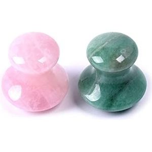 Paddestoel GuaSha Steen Van Natuurlijke Quartz Groen Schrapen Voor Terug Relax Body Massage Tools 1Pcs