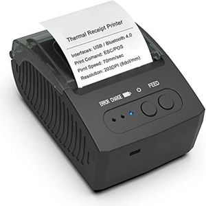 WMMNHY Thermische ontvangstprinter 58mm Draadloze Draagbare Mini Pos Printer Compatibel Android IOS Windows van mobiele telefoons