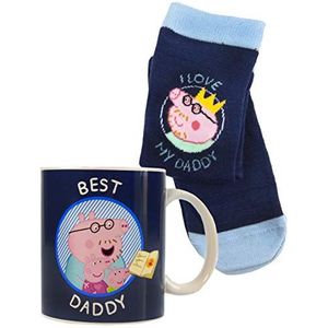 Peppa Pig beste papa mok & papa sokken set | Dads verjaardagsgiften