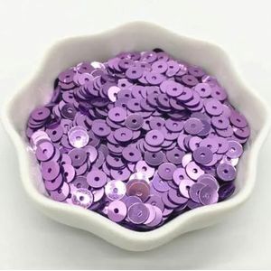 Pailletten 3/4/5/6mm Platte Ronde PVC Losse Pailletten Naaien Confetti Vrouwen Bruiloft Ambachtelijke Decoratie DIY Kleding Accessoires 25g-Lichtpaars-5mm 3700ocs 25