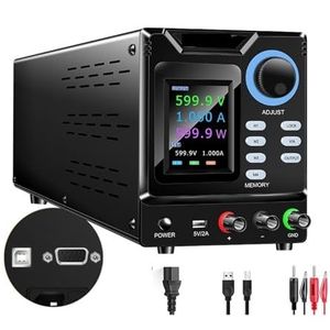 RS232/USB programmeerbare DC-voeding Variabele, instelbare schakelende gereguleerde DC-bankvoeding Geheugenopslag, uitgang, software-pc voor laboratorium, test defecte motor, reparatie(600V 1A 600W)